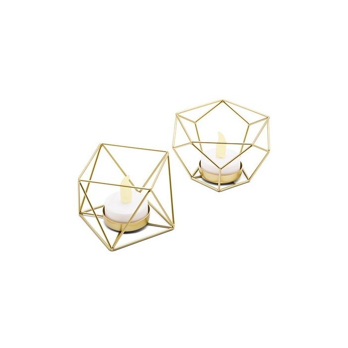 WEDDINGSTAR Geo Metal Tealight Candle Holder - Thumbnail 3