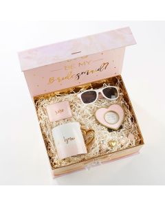Pink & Gold Will You Be My Bridesmaid Kit Gift Box