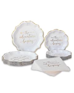 The Adventure Begins 72 Piece Party Tableware Set (24 Guests)