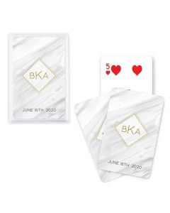 Unique Custom Playing Card Favors Geo Marble