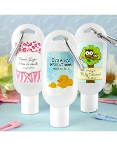 Baby Hand Sanitizer Favors with Carabiner