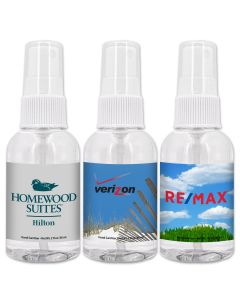Custom Corporate Hand Sanitizer - 2oz Glass Bottle