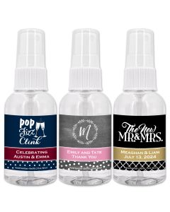 Personalized Hand Sanitizer Favors - 2oz Glass Bottle