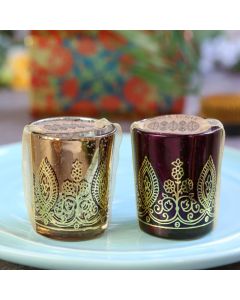 Indian Jewel Henna Votives - Assorted (Set of 6)