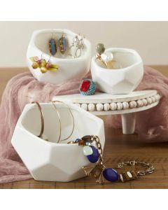 Geometric Ceramic Planter - Small, Medium & Large (Set of 3)