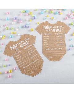 Baby Prediction Advice Card - Onesie Shape (Set of 50)