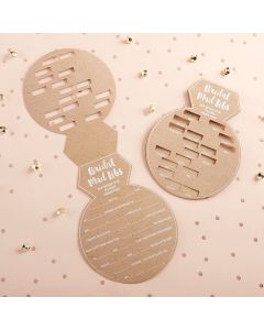 Kraft Bridal Shower Game Card - Ring Shape (Set of 50)