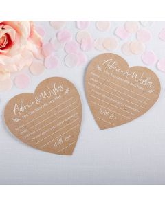 Wedding Advice Card - Heart Shape (Set of 50)