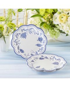Blue Willow 7 in. Premium Paper Plates (Set of 16)