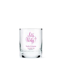 Custom Printed Clear Shot Glass Wedding Favor