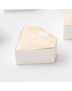 Diamond Favor Box With Metallic Gold (10)