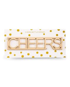 Gold CHEERS Bottle Opener Wedding Favor