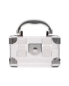 Mini Travel Suitcase Favor Box - Silver (2)