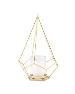 Tall Gold Geometric Candle Or Flower Centerpiece