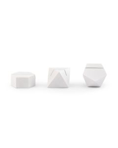 White Geometric Card Holder - Assortment