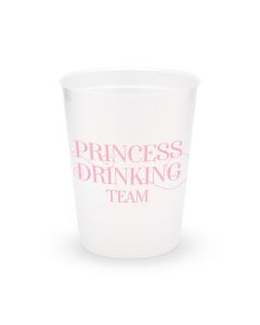 Personalized Frosted Plastic Party Cups - Princess Drinking Team - Set of 8
