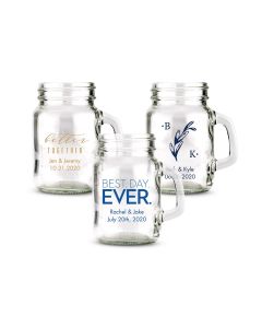 Personalized Mini Mason Jar Shot Glass Wedding Favor