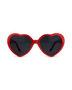 Women’s Unique Shaped Bachelorette Party Sunglasses - Red Hearts
