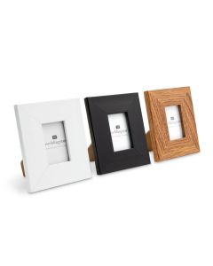 Small 1.75" X 2.5" Classic Picture Frame - Black, White, Or Fabricated Wood - Set of 
