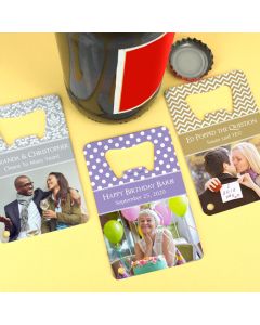 Picture Perfect Photo Stainless Steel Credit Card Bottle Openers