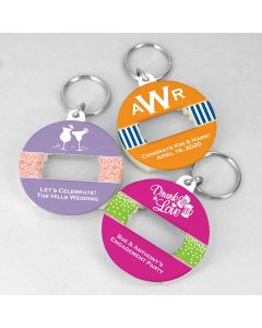 Personalized Round Key Ring Bottle Opener