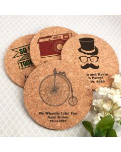 Personalized Round Cork Coasters