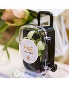 Miniature Travel Trolley With Wheels And Retractable Handle (Set of 6)