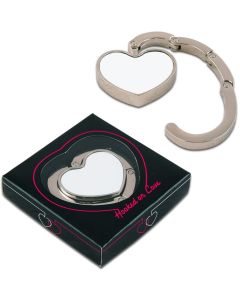 White Heart Shaped Purse Hook