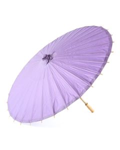 Large 32" Japanese/Chinese Paper Parasol with Bamboo Handle - Lavender