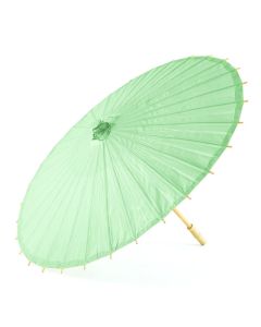 Large 32" Japanese/Chinese Paper Parasol with Bamboo Handle - Daiquiri Green