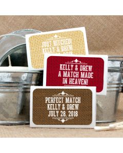 Personalized Matches - White Box Silhouette Collection (Set of 50)