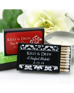 Personalized Matchboxes - Black Box Silhouette Collection (Set of 50)