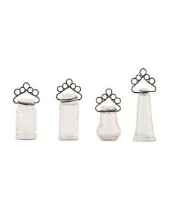 Vintage Inspired Pressed Glass Vases With Stationery Holders