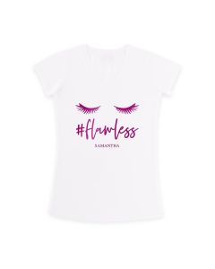 Personalized Junior Bridesmaid Wedding T-Shirt - #Flawless Youth White