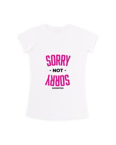 Personalized Junior Bridesmaid Wedding T-Shirt - Sorry Not Sorry Youth White