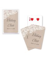 Unique Custom Playing Card Favors Rustic Lace Medley