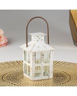 Vintage White Distressed Lantern - Small