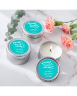 Personalized Travel Candle - Rustic Baby Shower