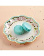 Tea Time Whimsy 7 in. Paper Plates - Blue (Set of 16)