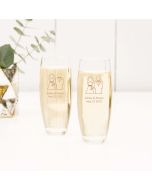 Personalized Stemless Champagne Glass