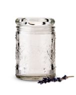 Floral Pressed Glass Mason Jar Favor With Stopper (6)