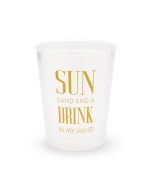 Personalized Frosted Plastic Party Cups - Drink In My Hand - Set of 8
