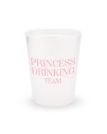 Personalized Frosted Plastic Party Cups - Princess Drinking Team - Set of 8