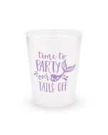 Personalized Frosted Plastic Party Cups - Party Our Tails Off - Set of 8