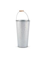 Galvanized Flower Market Bucket With Handle - Large