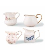 Vintage Creamer Assortment Favor Vase Set ( Set of 4 )