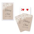 Unique Custom Playing Card Favors Rustic Lace Medley