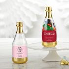 Personalized Gold Metallic Champagne Bottle Favor Container - Celebration (Set of 12)