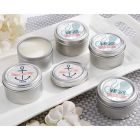 Personalized Travel Candle Nautical Baby Shower Collection