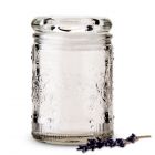 Floral Pressed Glass Mason Jar Favor With Stopper (6)